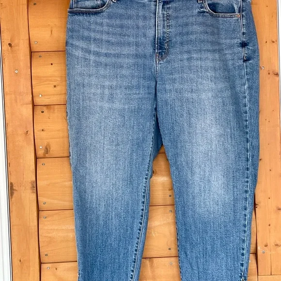 Old Navy OG Blue High Waisted Side Split Ankle Jeans Plus Size 20. EUC - Picture 4 of 15